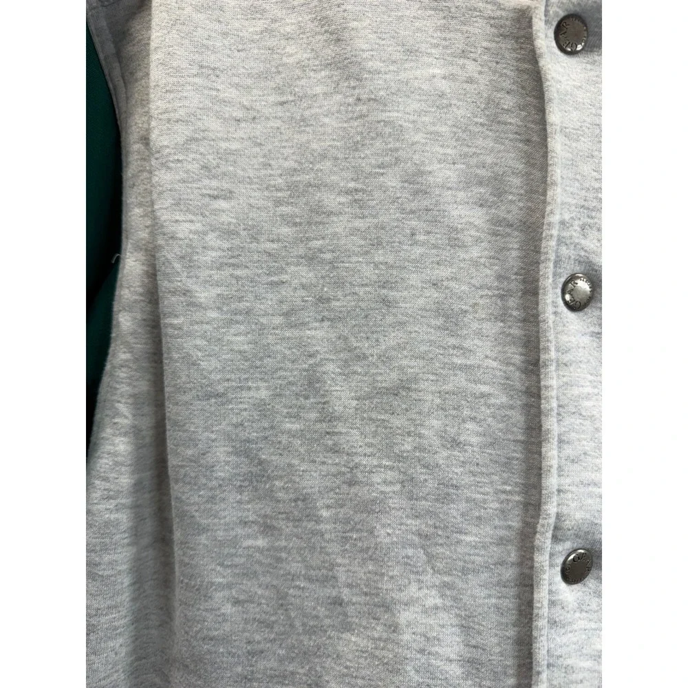 Vintage Gear For Sports Mickey Mouse Disney Varsity Bomber Jacket Grey Green M